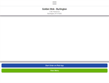 Tablet Screenshot of goldenwokburlington.com